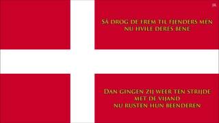 Volkslied van Denemarken DKNL tekst  Anthem of Denmark [upl. by Eirual]