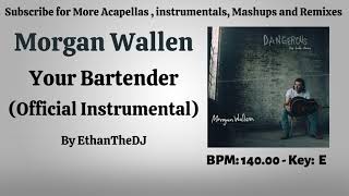 Morgan Wallen  Your Bartender Official Instrumental [upl. by Janina862]