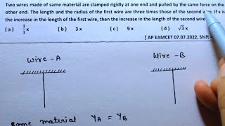 Elasticity  Physics  Class 11  Pyq  mechanical properties  Two wires made of same  Neet  Jee [upl. by Amandi336]