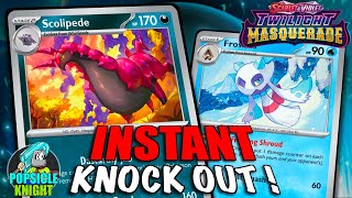 SCOLIPEDE 1  Instant KO Combo with FROSLASS  TWILIGHT MASQUERADE [upl. by Nael]