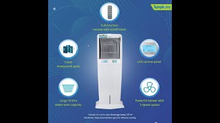 Symphony Storm 100i Desert Tower Air Cooler  Low Power Consumption  Unboxing  Review  Demo [upl. by Nanda]