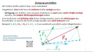 Mechanik 7 Vektor Teil 2 auch Grundlagen der Vektorgeometrie Addition Berechnung des Betrages [upl. by Zulch74]