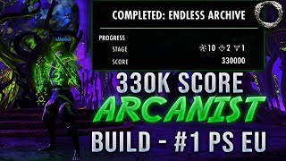 ESO Infinite Archive BROKEN ARCANIST BUILD  330K Score SOLO 1 Leaderboard Record PS5 EU [upl. by Gonyea]