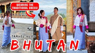 FIRST TIME wearing TRADITIONAL BHUTANESE CLOTHES Gho amp Kira Punakha Dzong  Bhutan Travel Vlog [upl. by Aihppa491]