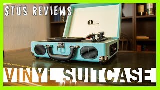 Vinyl Player in a Suitcase  1byOne Portable Record Player  Review [upl. by Anirehs804]