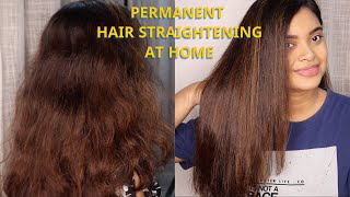 Permanent Hair Straightening at Home with Streax Canvo Line Hair Straightening Cream [upl. by Niwrek]