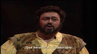 El elixir del amor quanto é bella quanto é cara Luciano Pavarotti Subtitulado al Español [upl. by Ober69]