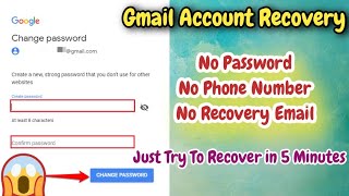 Gmail Account Recovery Latest Update 2023  Google Account Recovery Without Any Verification  Work [upl. by Peppie]