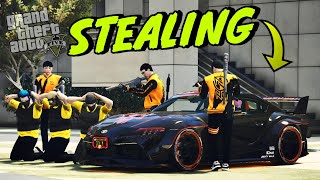 Stealing Animated quotTURBO SUPRAquot from VonOrdonaYT in GTA 5 RP [upl. by Laehplar346]