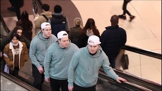 Triplets Respawn on Escalator Prank [upl. by Whang]