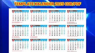 JUAL MASTER KALENDER 2025 CDR PDF HARGA MURAH TEMPLATE KALENDER JAWA HIJRIYAH [upl. by Beutler]