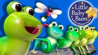 Five Little Speckled Frogs  Nursery Rhymes for Babies by LittleBabyBum  ABCs and 123s [upl. by Tsirhc]