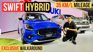 2024 Maruti Suzuki Swift Hybrid with 35 KMPL 😮😮  Exclusive Walkaround [upl. by Anaeg704]