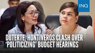 Duterte Hontiveros clash over ‘politicizing’ budget hearings [upl. by Jereme]