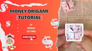 💸  FULL TUTORIAL  🎁 Box Money Origami  Dollar Bill Origami [upl. by Leber]