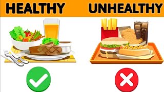 Healthy Food And Junk Food  Healthy and Unhealthy Food  Healthy Food For Kids  Healthy Food [upl. by Dunlavy]