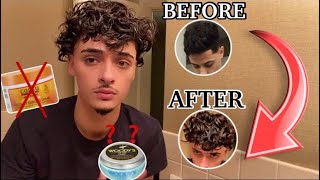 CURLYWAVY DAILY HAIR ROUTINE FOR MEN SUPER EASY AND QUICK CURLY HAIR NO PERM [upl. by Issie]