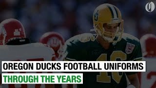 Oregon Ducks football uniforms through the years [upl. by Uhej]