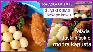 Rączka gotuje rolada wołowa kluski śląskie i modra kapusta [upl. by Catlin541]