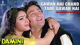 Gawah Hai Chand Tare  Damini  Full Song  Kumar Sanu Alka Yagnik  Rishi Kapoor Meenakshi [upl. by Codding]