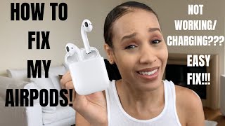 HOW TO  Apple Airpods Stop ChargingWorking EASY FIX [upl. by Omland59]