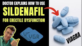 How to use SILDENAFIL Viagra for ERECTILE DYSFUNCTION including doses side effects amp more [upl. by Olympe]