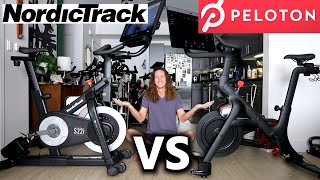 Peloton BIKE vs NordicTrack S22i studio cycle  PELOTON vs NORDICTRACK review [upl. by Evin]