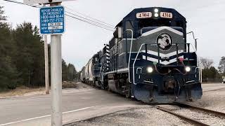 LSRC 4304 amp LSRC 304 Northbound in Alpena Mi [upl. by Sarene]