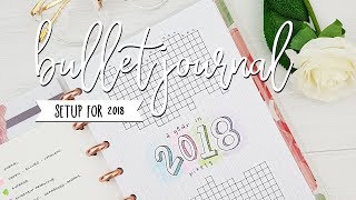 Planner Setup 2018 Bullet Journal in Discbound Notebook  Nicoles Journal [upl. by Helve780]