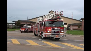 Aldine Fire Station 31 Responds to Residential Fire Dist 31 Quint 31 Equip 31 [upl. by Ahsenad]