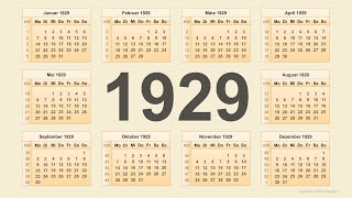 Kalender 1929 [upl. by Atteselrahc532]