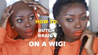 HOW TO DutchTwo Braids  On WIGS [upl. by Narda577]