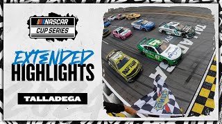 NASCAR Official Extended Highlights  Talladega ends in threewide photo finish [upl. by Arrak]