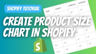 How to add a size chart to Shopify product pages [upl. by Ker]