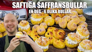 Saftiga saffransbullar och roliga sätt att baka dem på [upl. by Eustis]