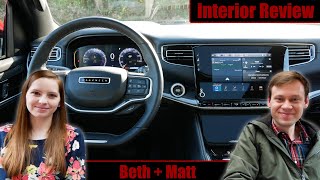 2022 Jeep Wagoneer Interior Review Beth and Matt [upl. by Cleasta]