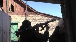 Ukraine Gun Battle Caught On Camera [upl. by Yeh404]