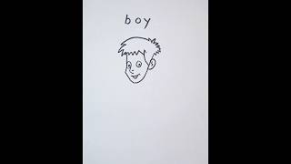 Easy boy Drawing 😺How to draw a boy easy drawing ideas 💡 [upl. by Kliment530]