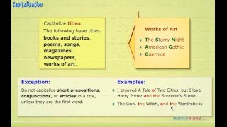 How to Capitalize Titles of Books Stories People amp More COOL Grammar for Kids [upl. by Welcy]