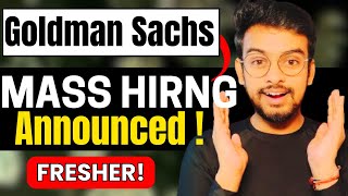 Finally Goldman Sachs Mass Hiring Announced  OFF Campus Drive for 2025 2024 202 Batch  Fresher [upl. by Darla]