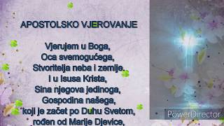 APOSTOLSKO VJEROVANJE 🙏🙏 [upl. by Marabelle261]