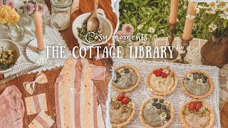 🍓 Spring Baking in The Cottage Library pasta bread and fruit tartlets  Cosy Cottagecore ASMR [upl. by Ayad]