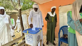 Counting begins in Chad Presidential election [upl. by Sairtemed]