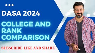 DASA 2024  COLLEGE AND RANK COMPARISON  INDIA RANK VS DASA RANK [upl. by Lidaa]