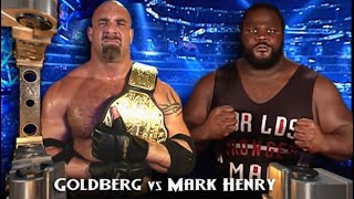 Goldberg V Mark Henry Raw 6th October 2003 [upl. by Caassi]