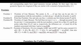 Geometry 19 Birkhoffs Postulates [upl. by Aihtela]