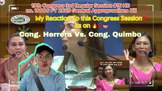 Reaction to Congresswoman Herrera Vs Congresswoman Quimbo during Congressional Session [upl. by Goldy966]