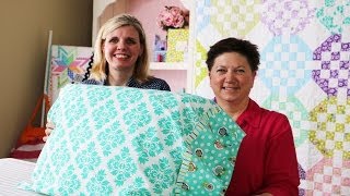 How to Make a Standard Pillowcase using Dilly Dally Pillowcase Pattern by Me amp My Sister Designs [upl. by Schwenk]