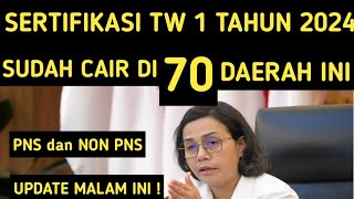 SERTIFIKASI TRIWULAN 1 TAHUN 2024 SUDAH CAIR DI 70 DAERAH INI [upl. by Odnamla]