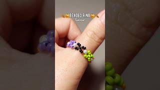 DIY🎃🍂Beads ring tutorial for Halloween party beads diycraft halloween jewelry beadwork [upl. by Gibson]